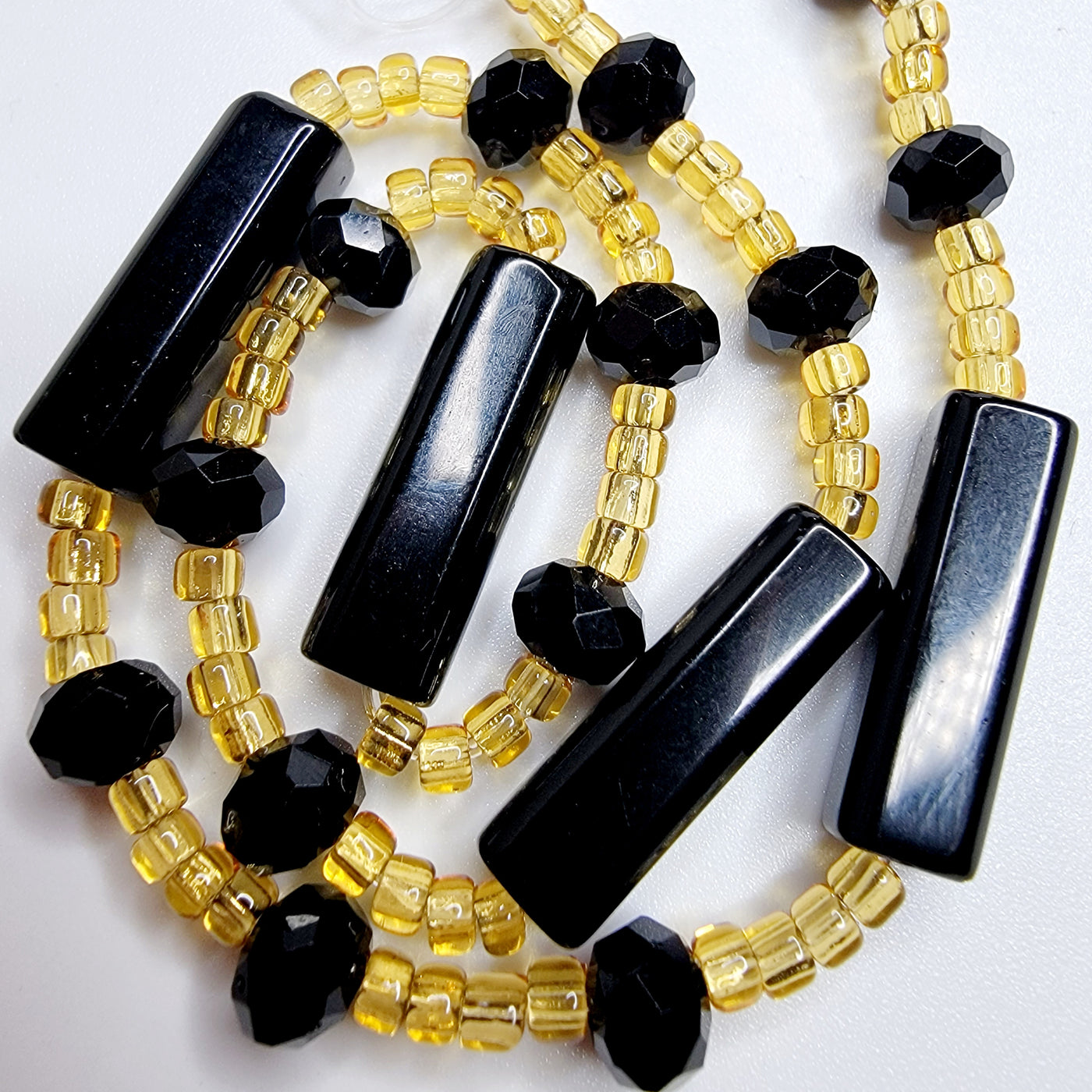 Crystal Bar Anklet- Black